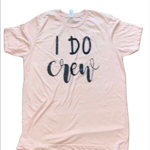 I do Crew women’s light peach bridesmaid shirt sleeve T-shirt Bachelorette